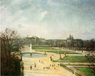 Los jardines de las Tullerías sol de la tarde 1900 Camille Pissarro Pinturas al óleo